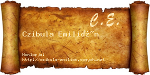 Czibula Emilián névjegykártya